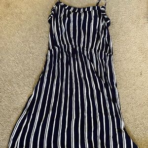 Navy striped dress